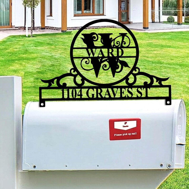 Personalized Mailbox Topper Outdoor Decoration Personalized Address ...