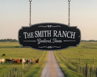 Personalisierte Ihr Metal Farm Schild, benutzerdefinierte Ranch Schild mit Namen, Bauernhausdekor, Gehöftdekor