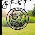 Custom Hummingbird Metal Garden Decor,Hummingbird Garden Sign,Personalized Garden Decor,Custom Garden Name Sign, Hummingbird wall art