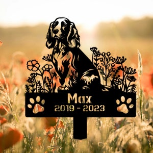 Custom Dog Memorial Stake, English Cocker Spaniels Memorial Stake, Sympathy Sign, Pet Grave Marker, Remembrance Stake, Dog Lover Gift