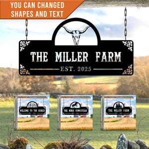 Custom Farm Sign, Personalized Ranch Metal, Ranch Name Sign, Gift for farm, Farm Entrance Sign, Homestead Sign,Farm welcome sign,Ranch decor
