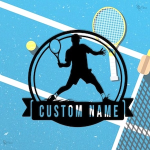 Custom Tennis Player Sign, Sports Gift for Player, Gift for son, Gift for Player, Dad Gift, Tennis Lover,Personalized Tennis Decor,Home sign