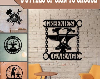Personalized Blacksmith Sign, Blacksmith Home Forge Welcome Sign,Custom Forge Sign,Workshop Decor Step Dad Gift Birthday Gift,Man Cave Decor