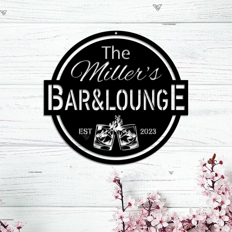 Custom Bar Sign With LED Lights, Personalized Metal Wall Art - Etsy
