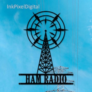 Personalized Amateur Radio Name Sign Custom Ham Radio Metal Wall Art Home Decor Radio Operator Decoration Amateur Call Birthday Gift