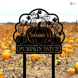 Personalized Fall Yard Decor, Pumpkin Sign, Custom Pumpkin Patch Sign, Susan&#39;s Pumpkin Sign, Thanksgiving sign,Autumn Pumpkin,Halloween Gift