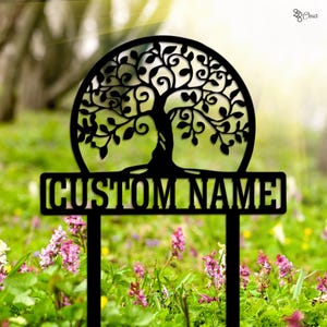 Custom Tree of Life Garden Sign, Gift for family, Family Name Metal, Tree of Life Yard Stake, Tree sign custom, Tree of life sign, Dad Gift