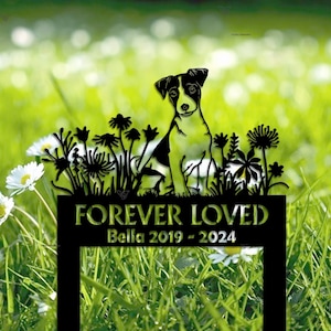 Custom Jack Russell Memorial Stake,Dog Memorial Stake,Pet Grave Markers,Dog Garden Stake,Pet Loss Gift,Sympathy Sign, Remembrance Stake