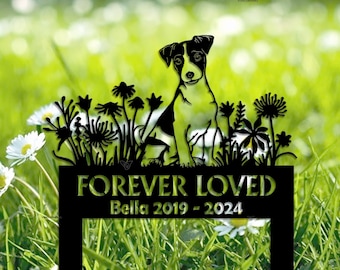 Custom Jack Russell Memorial Stake,Dog Memorial Stake,Pet Grave Markers,Dog Garden Stake,Pet Loss Gift,Sympathy Sign, Remembrance Stake