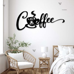 Coffee Bar Sign, Coffee Wall Art, Coffee Metal Wall Art, Coffee Lover Gift, Coffee Bar Decor, Coffee Sign, Kitchen Decor, Wall Hanging