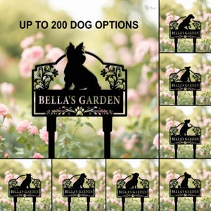 Custom Dog Garden Sign, Personalized Pet Memorial Stake Yard Decor, Dog Breed Sign,Dog Memorial Sign, Sympathy Gift, Dog Memorial Plaque