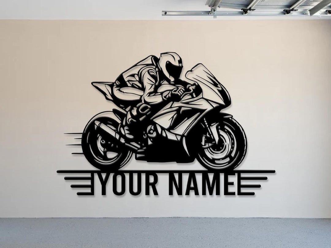 Custom Motorcycle Racing Metal Sign Wall Art Motorcycle Metal Sign ...