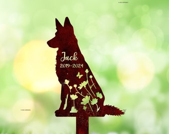 Custom Dog Memorial Stake German Shepherd Memorial Stake Pet Grave Markers ,Pet Loss Gift,Sympathy Sign, Remembrance Stake