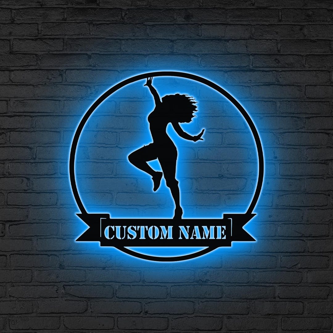 Custom Zumba Dancer LED Metal Sign, Personalized Dance Nursery Decor ...