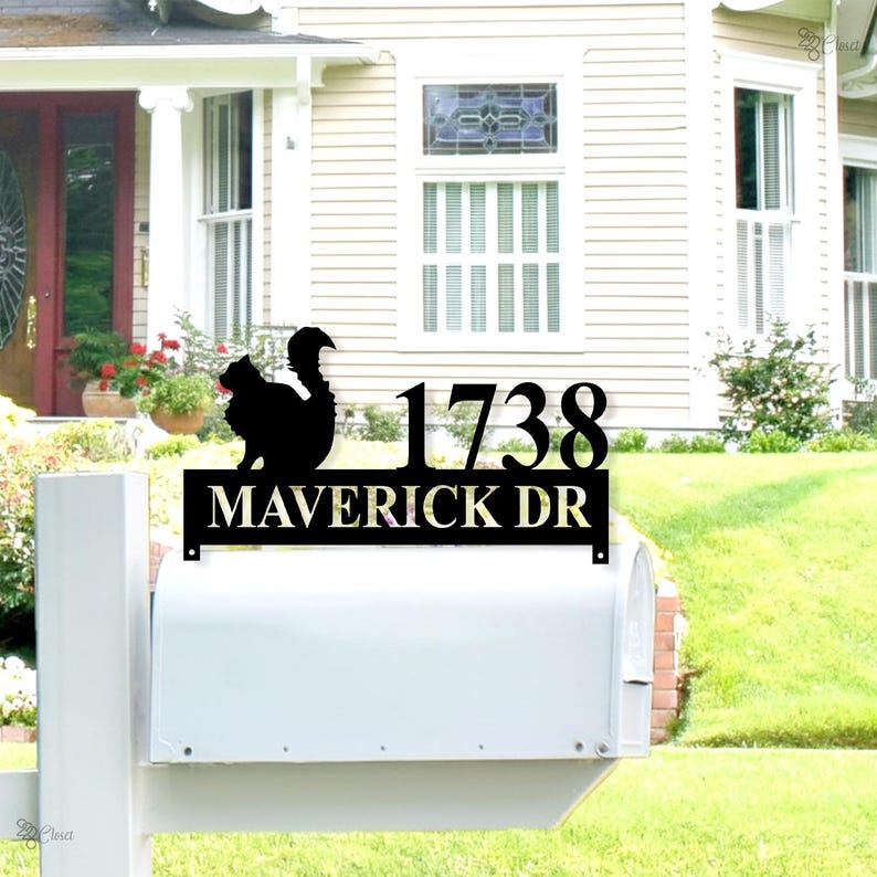 Custom Metal Mailbox Topper – Personalized Address Sign, Outdoor Decor ...