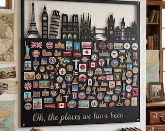 Oh die Orte, an denen wir waren Magnettafel, Reise Pin Display, Weltreise Memory Board