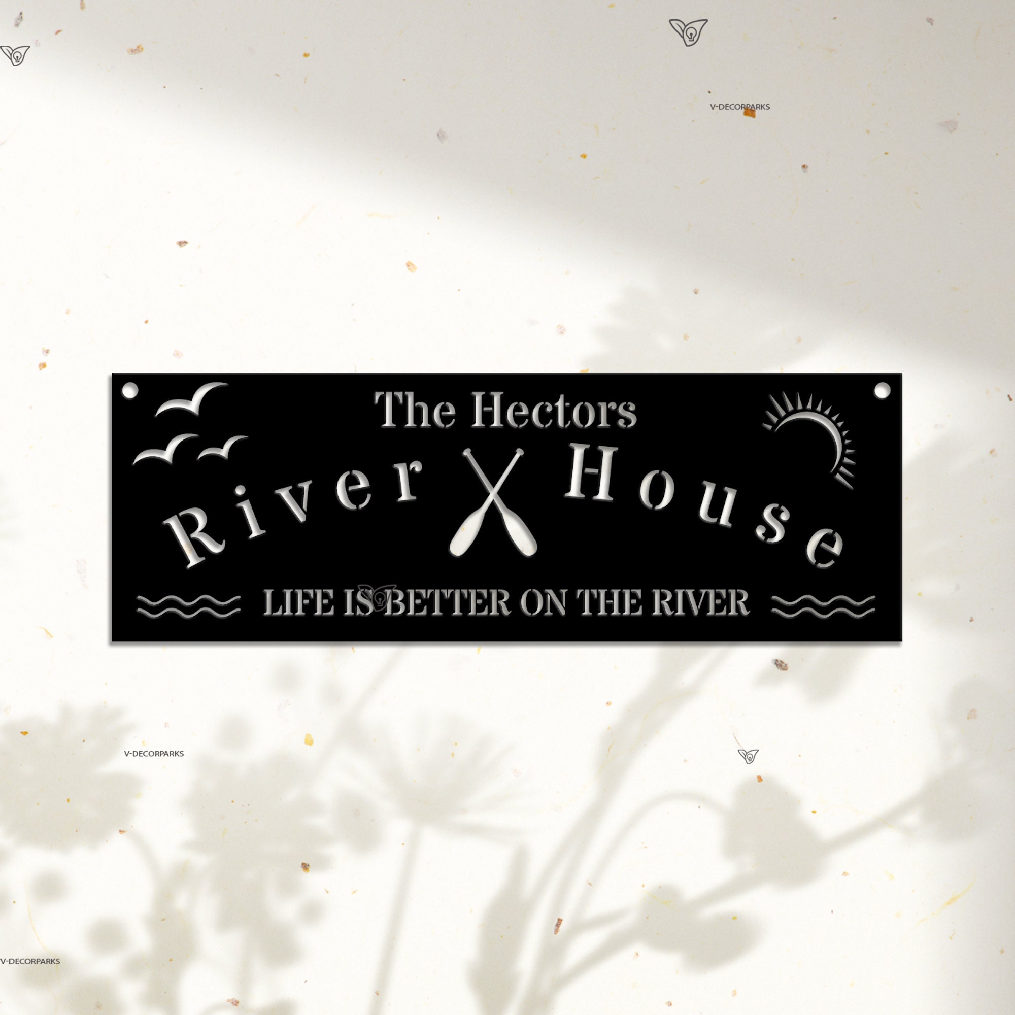 Led Rivers Signs Personalized LED River House Sign, Lakehouse Decor - Etsy