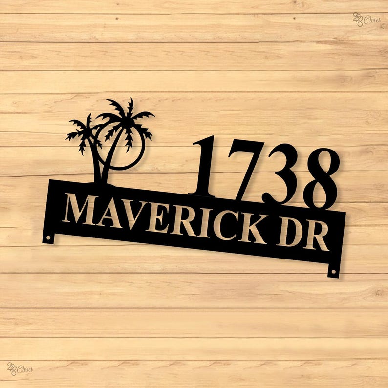 Custom Metal Mailbox Topper – Personalized Address Sign, Outdoor Decor ...