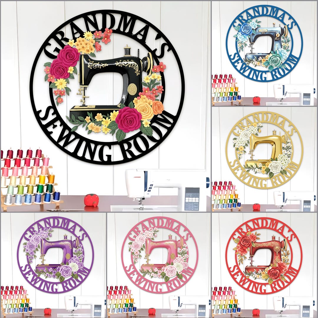 Custom Sewing Machine Sign: Personalized Quilting Sign With Name, up to ...