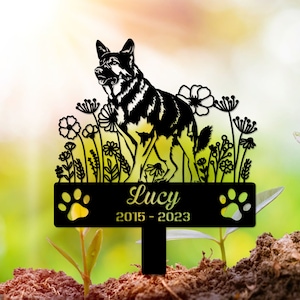 Personalized German Shepherd Memorial Stake,Dog Memorial Stake,Pet Grave Marker,German Shepherd Sign,Pet Sympathy Sign,Dog Lover Gifts