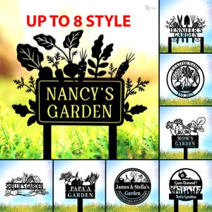 Custom Garden Sign, Personalized Metal Yard Decor, Vegetable or Flower Garden Sign, Garden Gift, Decor for Gardeners, Gift for Garden Lover