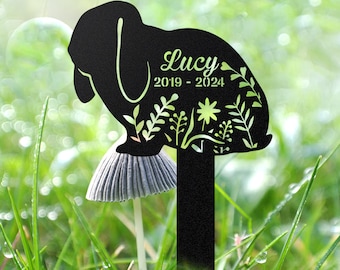 Custom Lop Rabbit Memorial Stake, Rabitt Stake Rabbit Loss, Sympathy Sign,Garden Decor, Pet Grave Markers, Remembrance Stake, Outdoor Sign