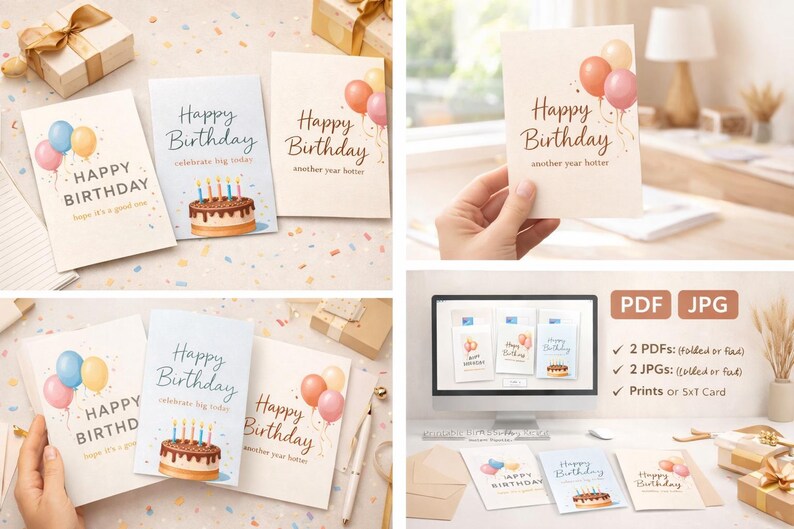 Geburtstag Karte zum selbst ausdrucken - Etsy.de