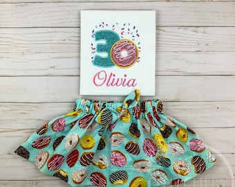 Donut Birthday Shirt | Girl Birthday Shirt | Birthday Girl | 3rd Birthday Outfit Girl | Donut Applique Birthday Shirt | Birthday Party Donut