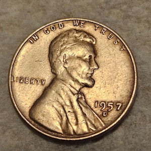 Very rare 1957D wheat penny with Errors