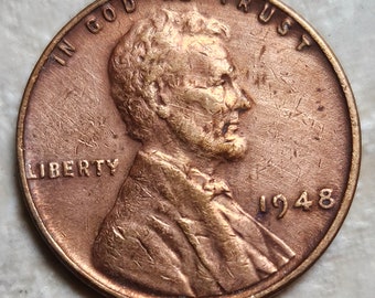 Very rare 1948 wheat red penny