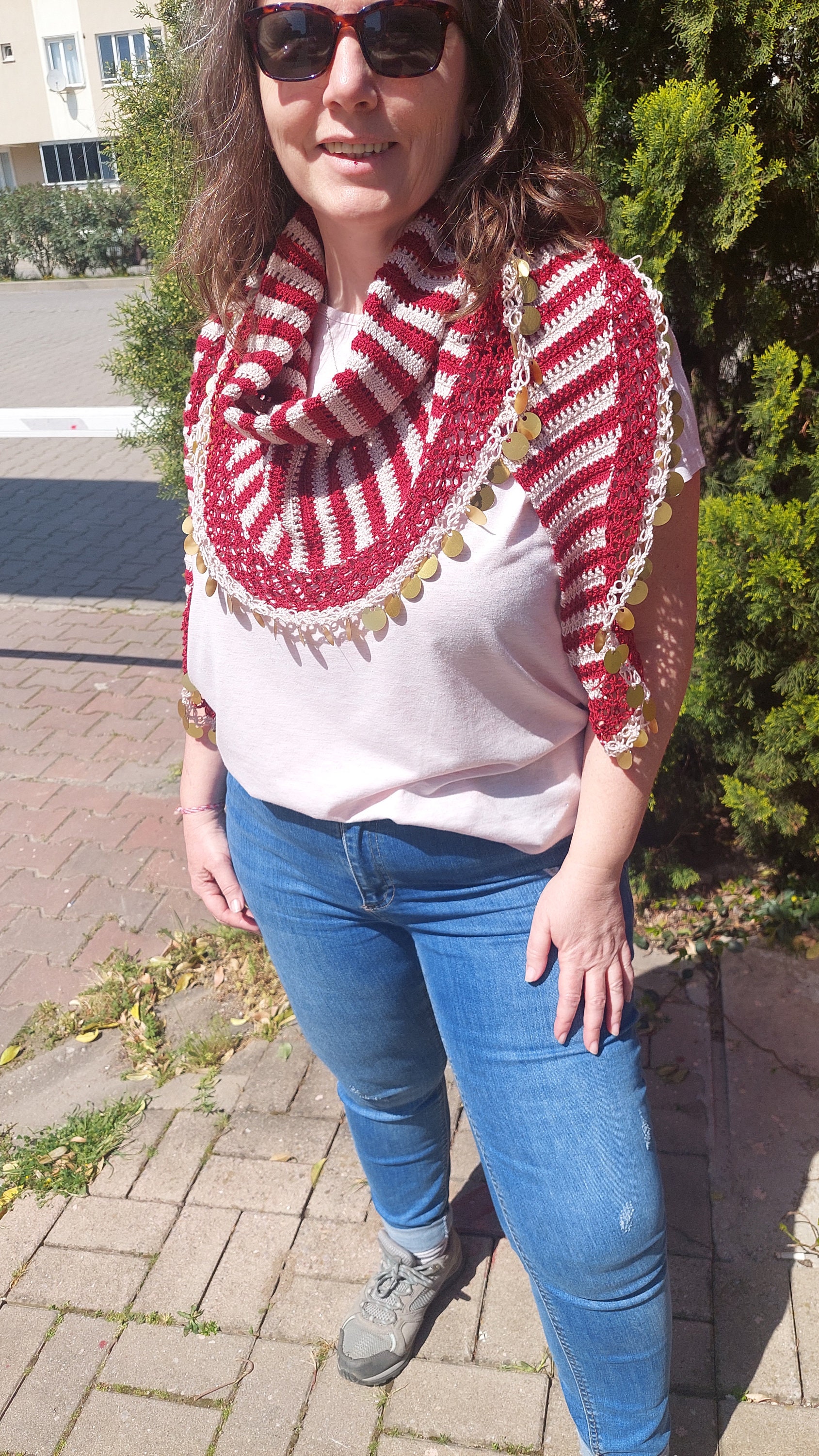 mink shawl with head