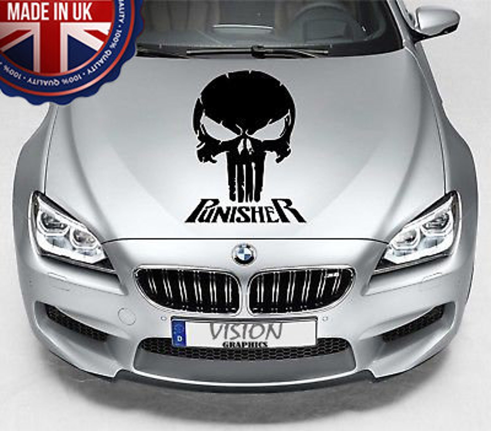 LARGE Punisher Skull Car Sticker Vinyl Graphics Decals Etsy