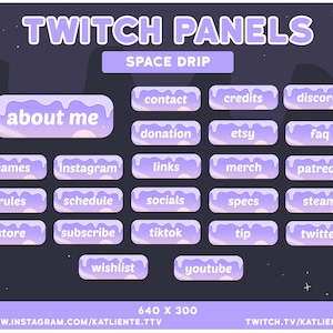 24 lindos paneles de luna de planetas y estrellas del espacio exterior con goteo de limo pastel púrpura lavanda para transmisión de Twitch