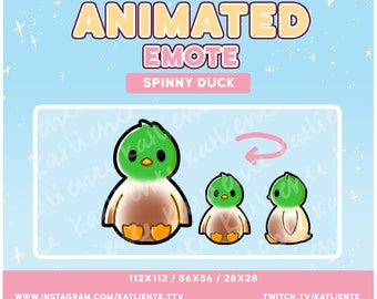 Geanimeerde emote Kawaii Mallard Duck: Twitch, Discord, YouTube (digitale download)