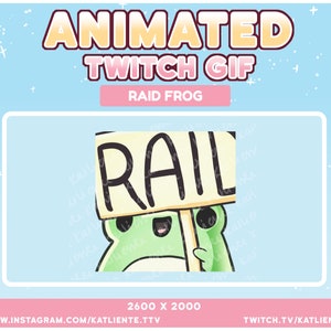 Animated Kawaii Frog Raid Emote - Twitch, Discord, YouTube