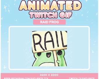 Animated Kawaii Frog Raid Emote - Twitch, Discord, YouTube