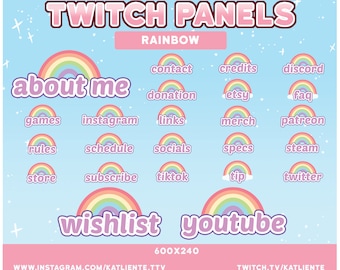 Paneles de Twitch de Orgullo Arcoíris Pastel: Vaporwave de 8 bits (Descarga digital)