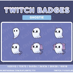 Ghost Spooky Witchy Bat Wing Sub/Bit Badges - Twitch