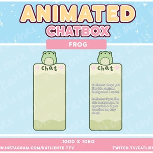 Kawaii Frosch Animiertes Herz Chatbox - Twitch