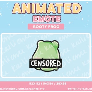 CENSURERAD Animerad Kawaii Booty Frog Twerk Dance Emote - Discord, YouTube, Twitch