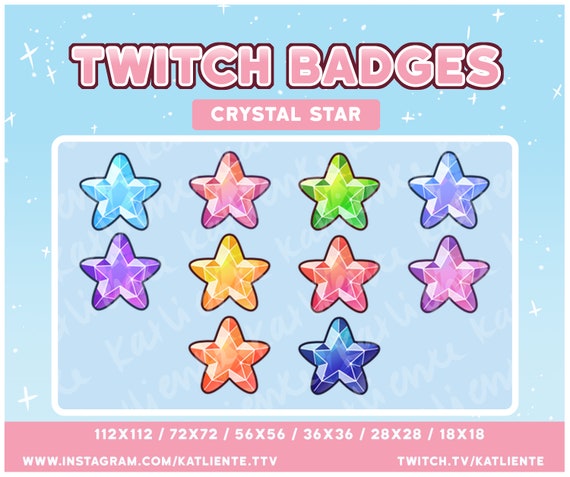 Twitch sub/bit badges // Crystal gem stones