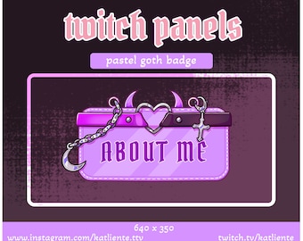 36x PURPLE BLACK Pastel Goth Devil Moon Cross Leather Choker Harajuku Panels for Twitch