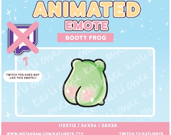 Animated Kawaii Booty Frog Twerk Dance Emote - Discord, YouTube, NOT FOR TWITCH!!!