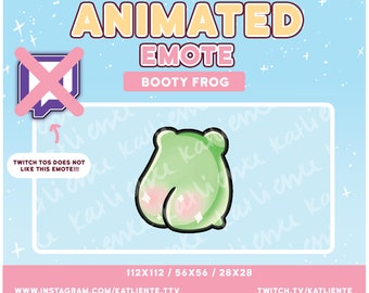 Animated Kawaii Booty Frog Twerk Dance Emote - Discord, YouTube, NOT FOR TWITCH!!!