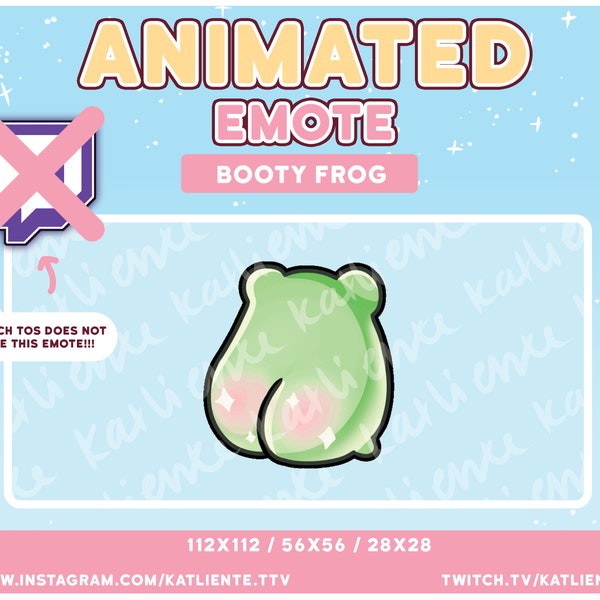 Animated Kawaii Booty Frog Twerk Dance Emote - Discord, YouTube, NOT FOR TWITCH!!!