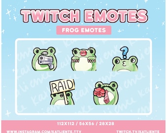 Kawaii Frog Emotes 3 - Twitch, Discord, YouTube