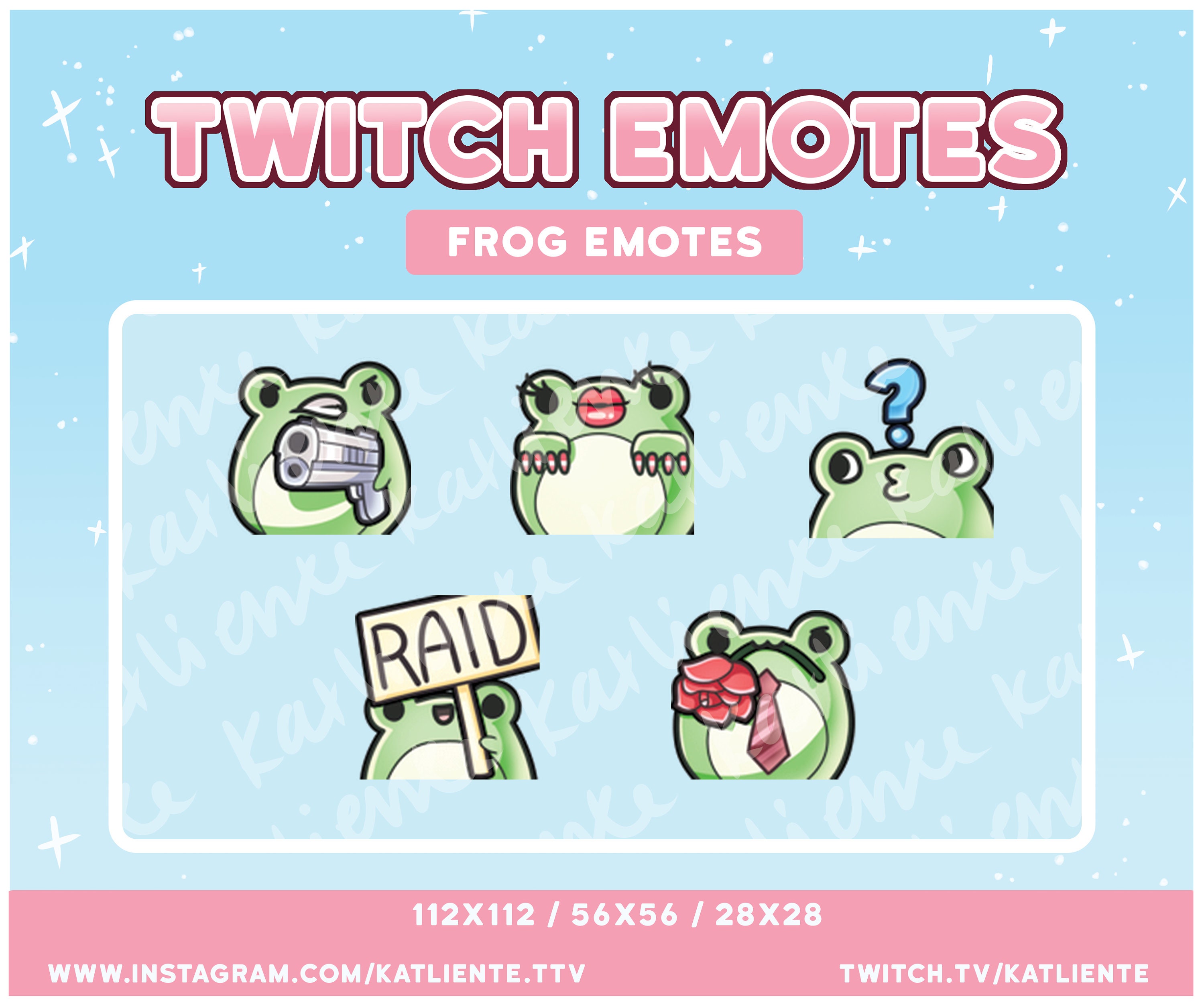 HUGE SET of 21 Kawaii Frog Emotes - Twitch, Discord, Youtube - Etsy
