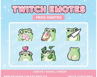 Kawaii Frog Emotes - Twitch, Discord, YouTube