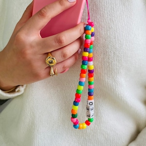 Custom Name Beaded Phone Charm: Y2K Phone Strap