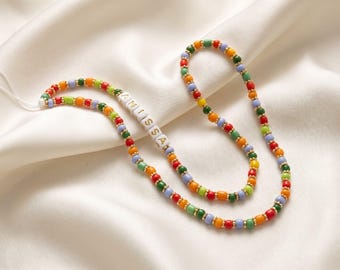 Y2K Phone Charm Colorful Beaded, Cute Phone Charm Strap, Aesthetic iPhone Charm Gift